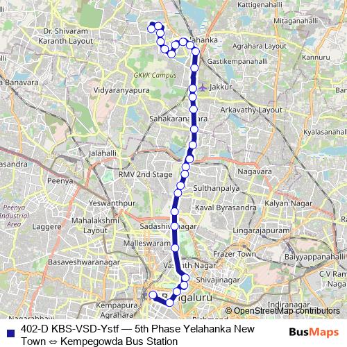 402-D KBS-VSD-Ystf bus Line Map