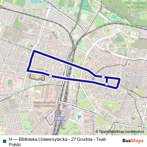 H tram Line Map