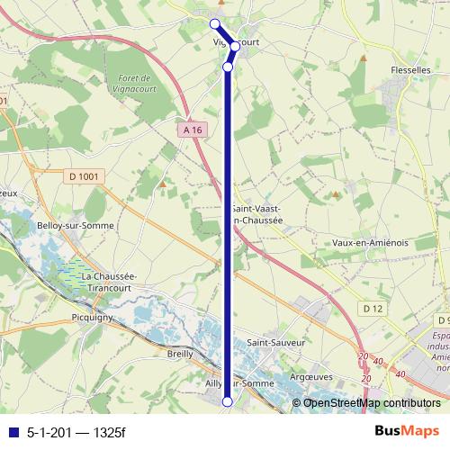 5-1-201 bus Line Map