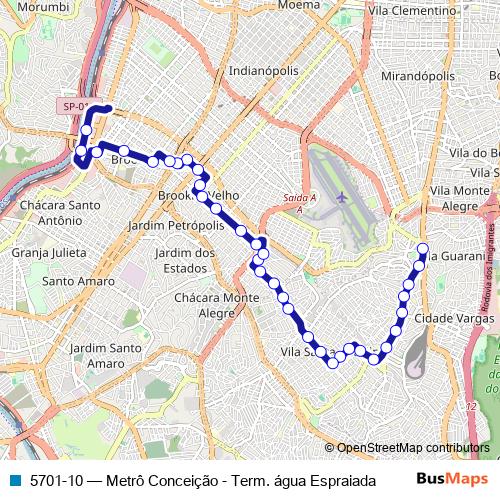 5701-10 bus Line Map