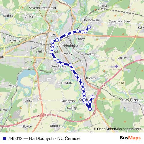 445013 trolleybus Line Map