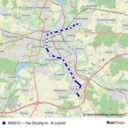 445013 trolleybus Line Map