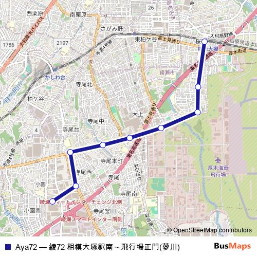 Aya72 bus Line Map