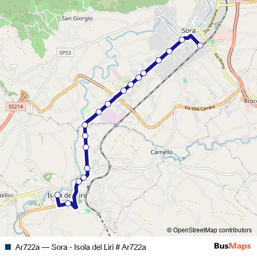 Ar722a bus Line Map