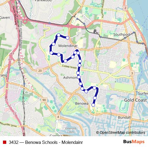 3432 bus Line Map