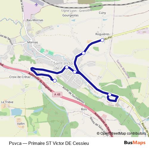 Psvca bus Line Map