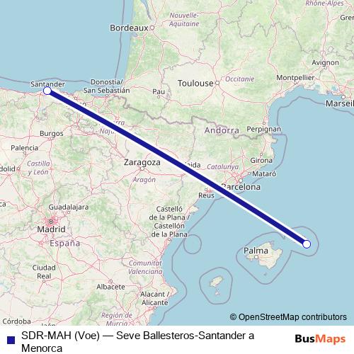 SDR-MAH (Voe) air Line Map