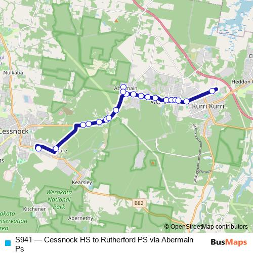 S941 bus Line Map