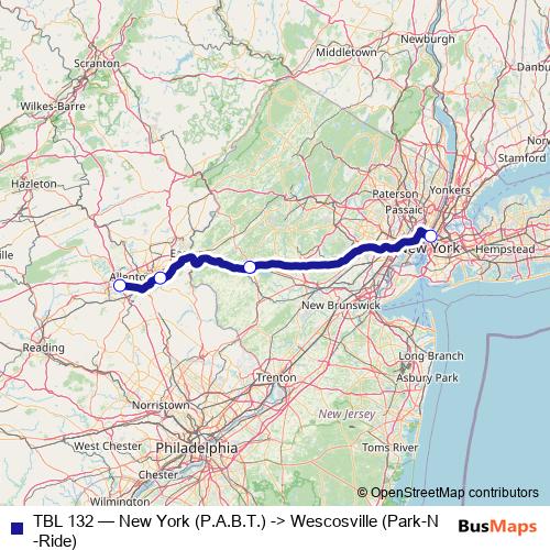 TBL 132 bus Line Map