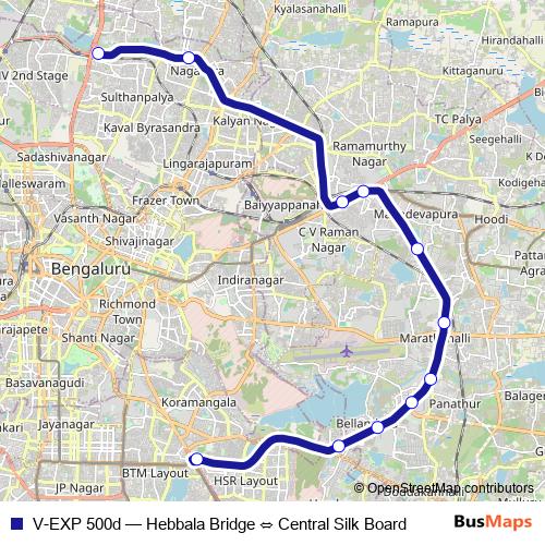 V-EXP 500d bus Line Map