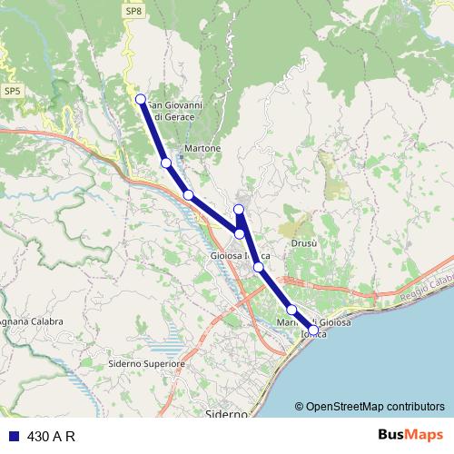 430 A R bus Line Map