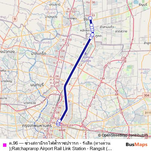 ต.96 bus Line Map