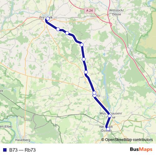 B73 rail Line Map