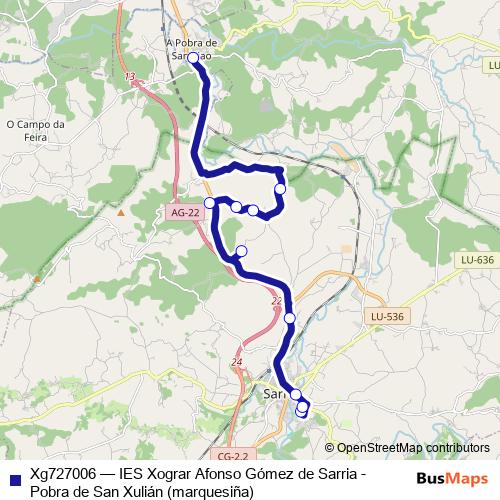 Xg727006 bus Line Map