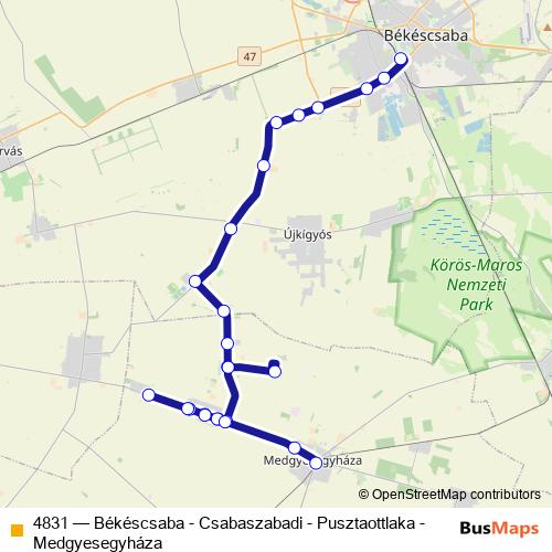 4831 bus Line Map