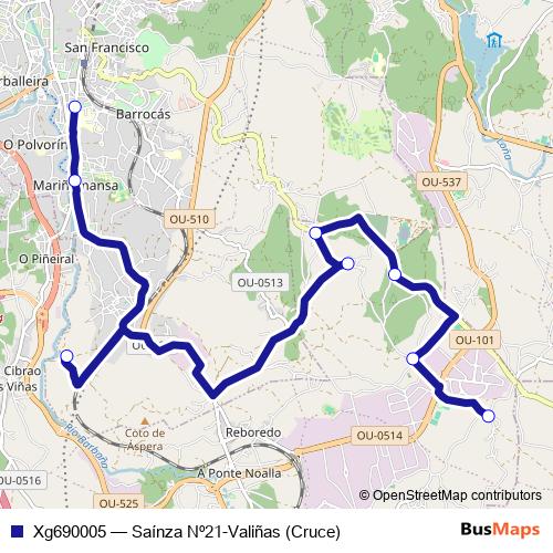 Xg690005 bus Line Map