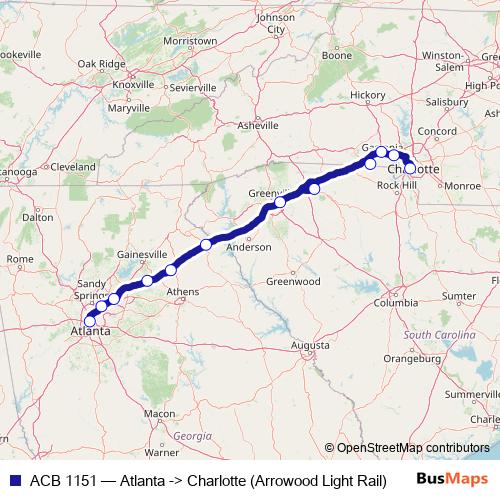 ACB 1151 bus Line Map
