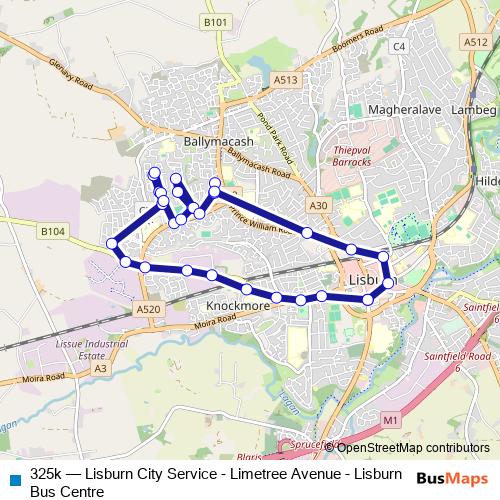 325k bus Line Map