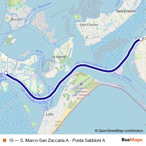 15 ferry Line Map