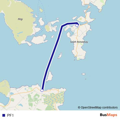 PF1 ferry Line Map