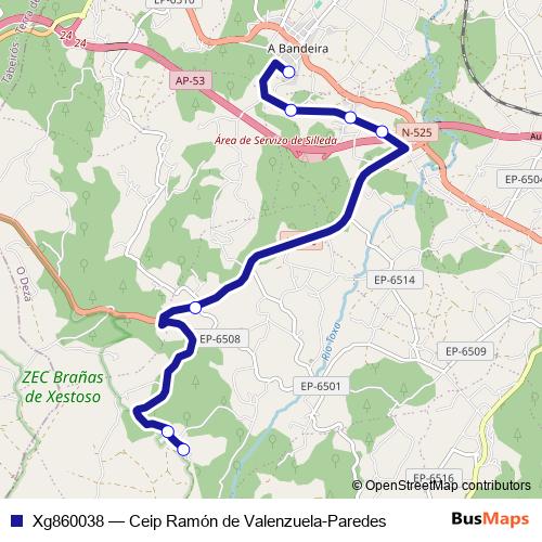 Xg860038 bus Line Map