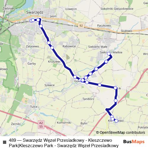 489 bus Line Map