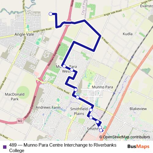 489 bus Line Map