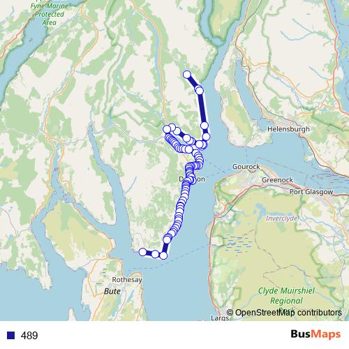 489 bus Line Map