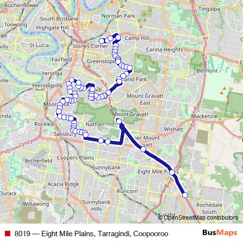 8019 bus Line Map