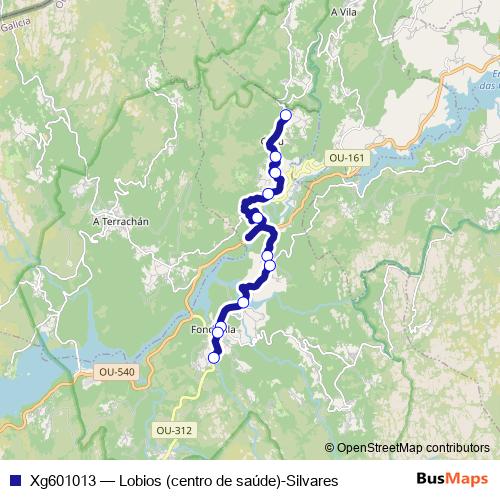 Xg601013 bus Line Map