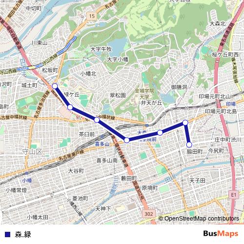 森.緑 bus Line Map