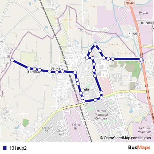131aup2 bus Line Map