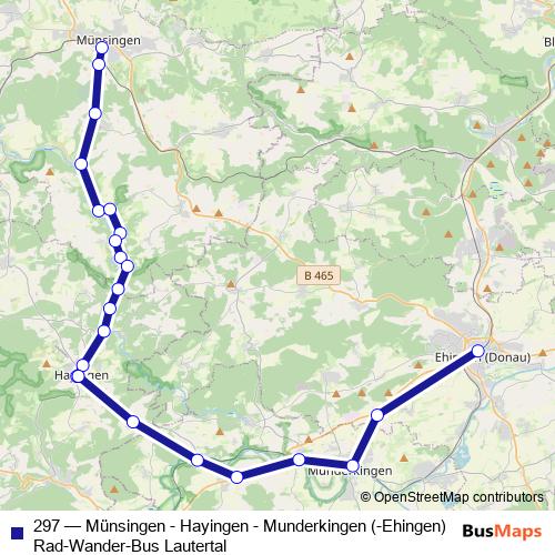 297 bus Line Map