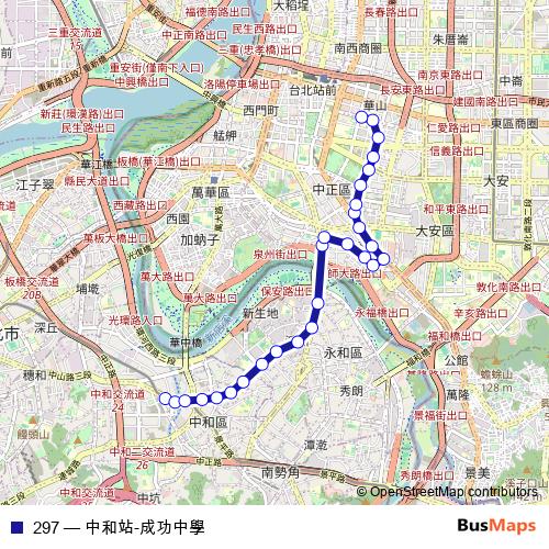 297 bus Line Map