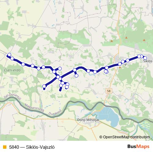 5840 bus Line Map
