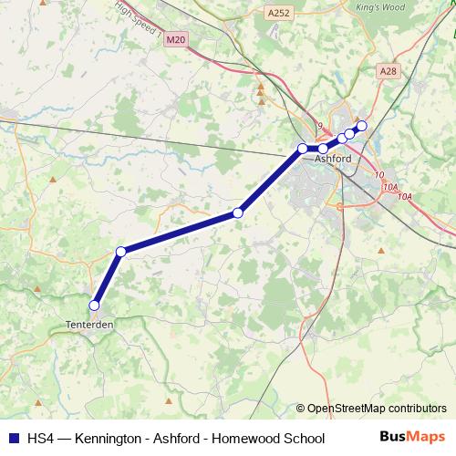 HS4 bus Line Map