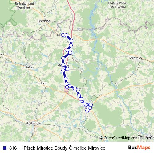 816 bus Line Map