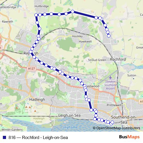 816 bus Line Map