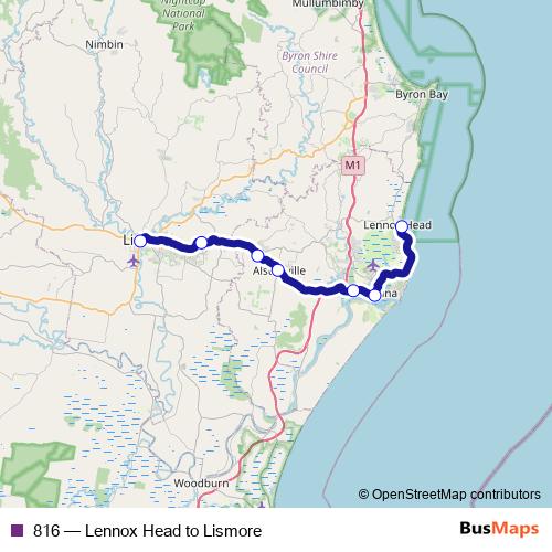 816 bus Line Map
