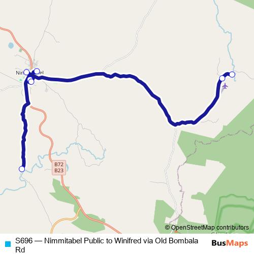S696 bus Line Map
