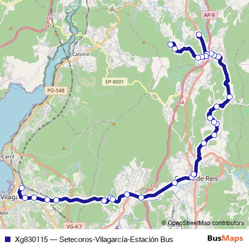 Xg830115 bus Line Map