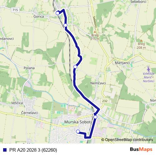 PR A20 2028 3 (62260) bus Line Map
