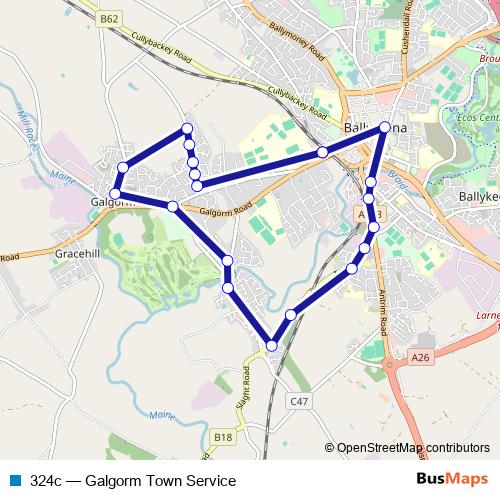324c bus Line Map