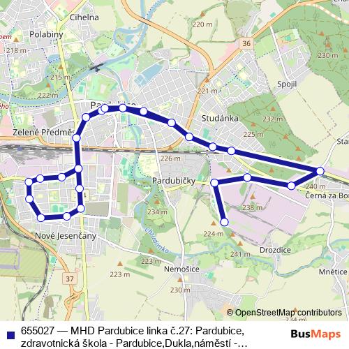 655027 trolleybus Line Map