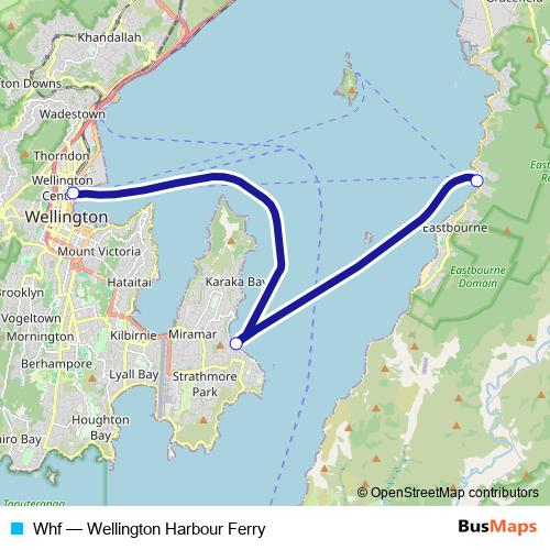 Whf ferry Line Map