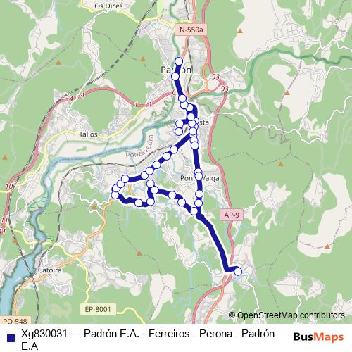 Xg830031 bus Line Map