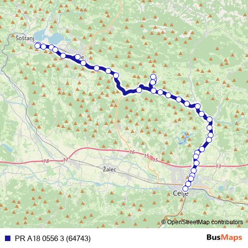 PR A18 0556 3 (64743) bus Line Map