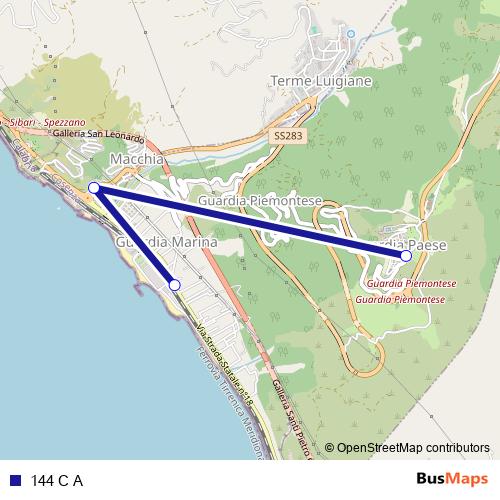 144 C A bus Line Map