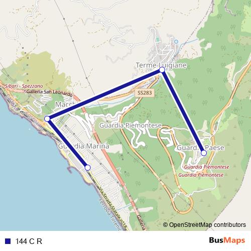 144 C R bus Line Map