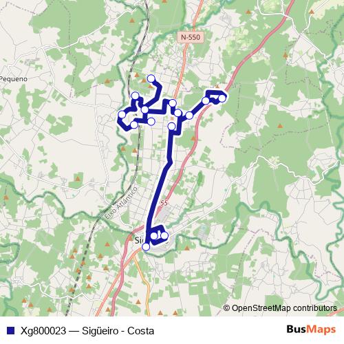 Xg800023 bus Line Map